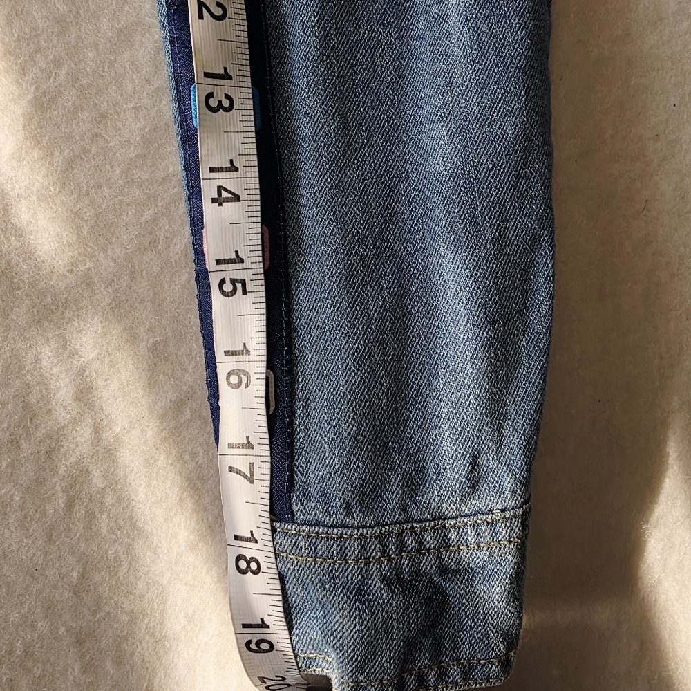 Norris Nuts Girl's Denim Jacket Multi Logo Size 12 - Picture 13 of 13